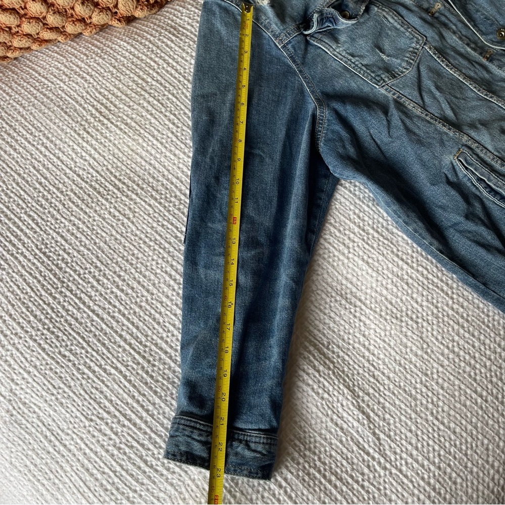 Distressed Patchwork Denim Jacket - image 7